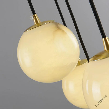 Alabaster Earth Art Chandelier