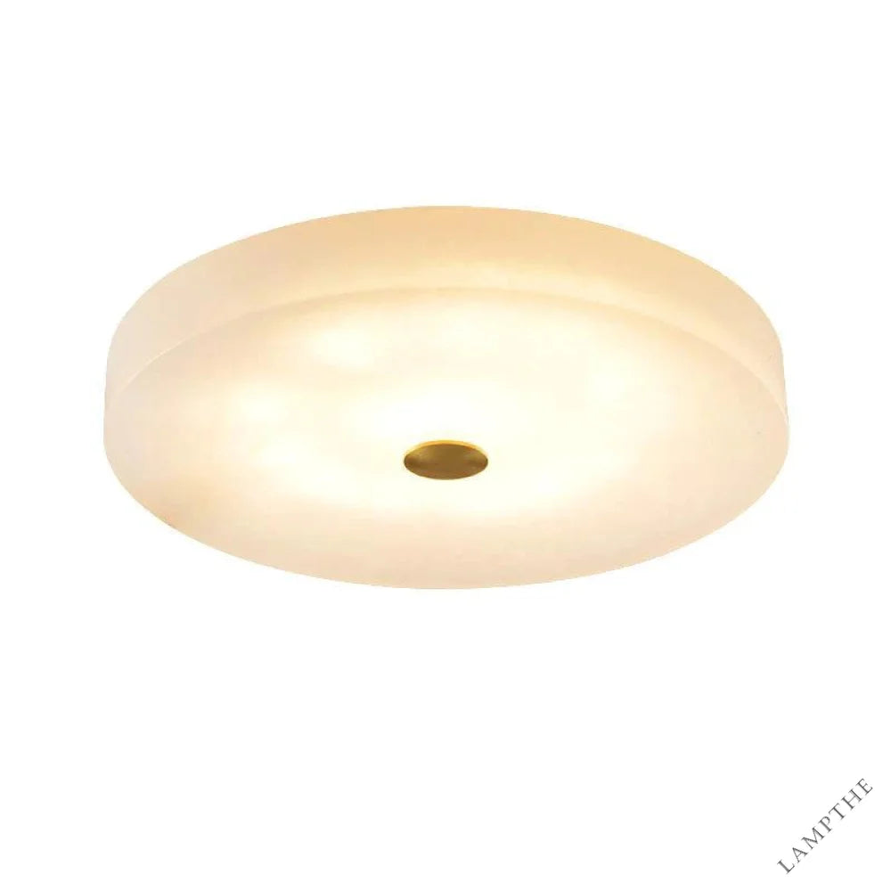Alabaster Flush Mounted Round Led Chandelier - jchandelier