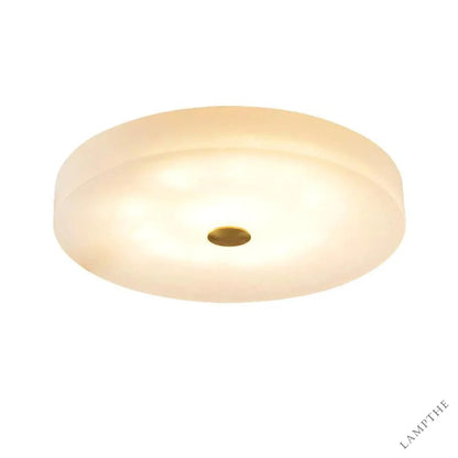 Alabaster Flush Mounted Round Led Chandelier - jchandelier