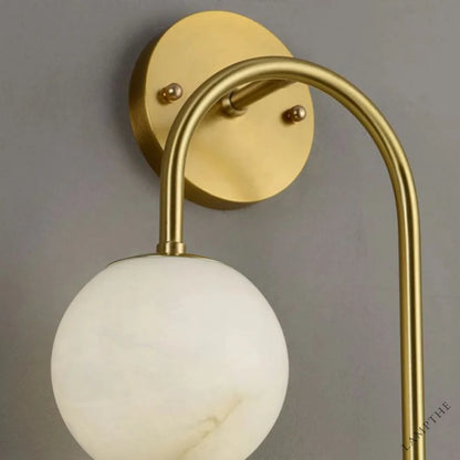 Alabaster Glo Modern Wall Sconce In Bedroom