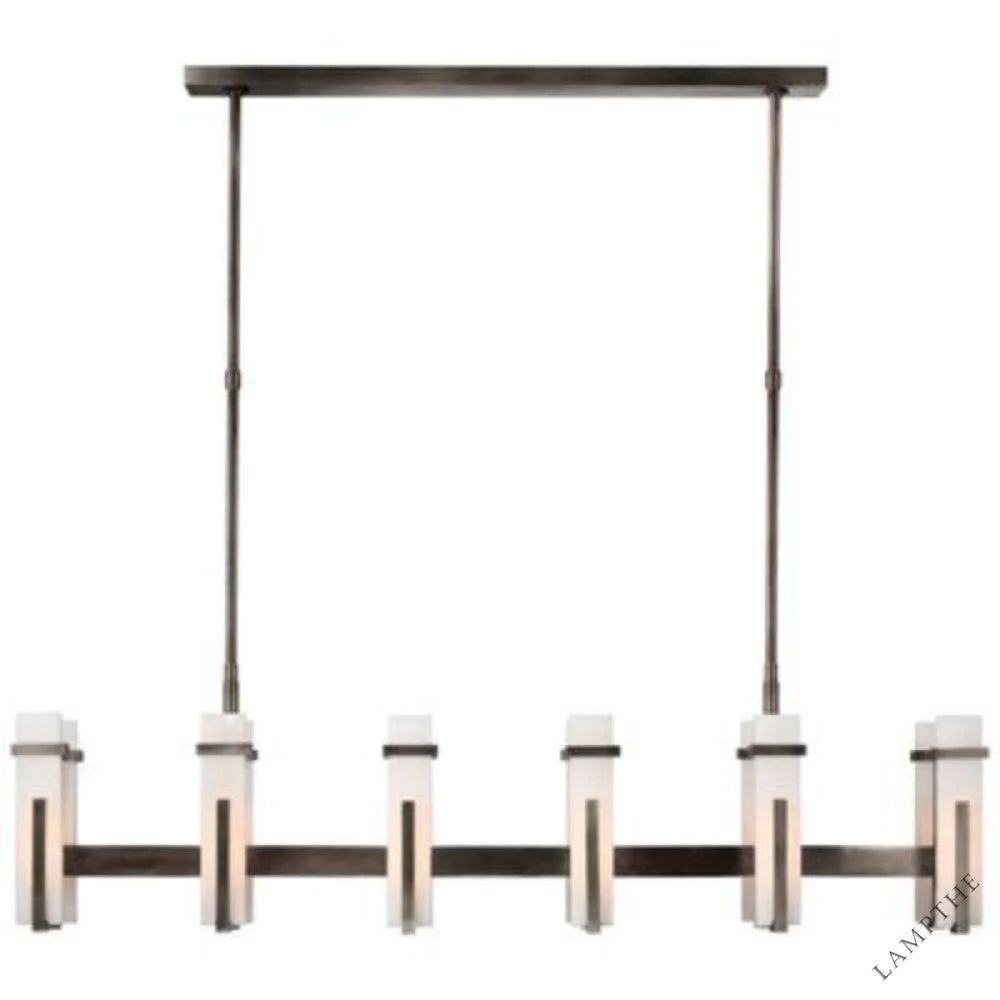 Alabaster Ian K Fowler Malik Large Linear Chandelier
