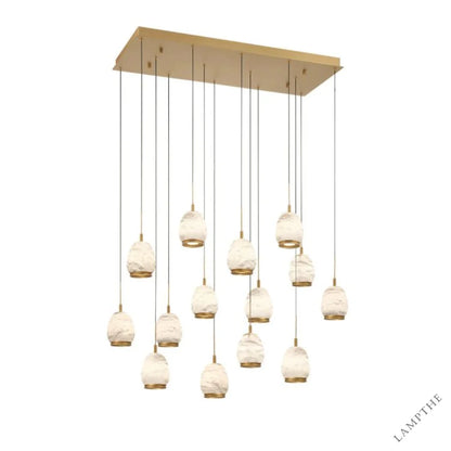 Alabaster Linear LED Chandelier