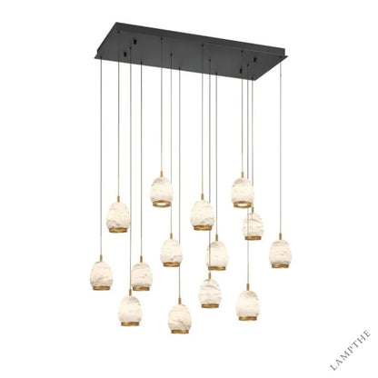 Alabaster Linear LED Chandelier