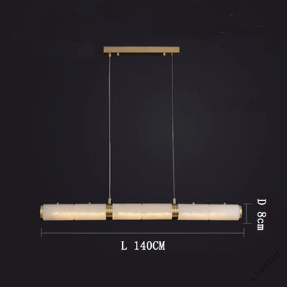 Alabaster Magnificence Art Linear Chandelier