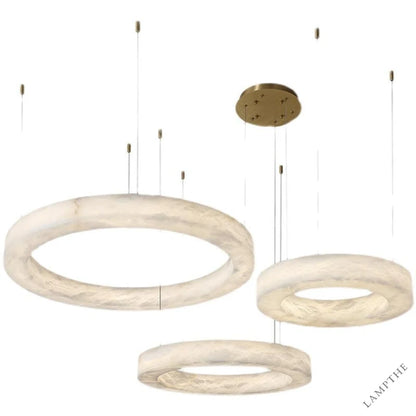 Alabaster Merika Round Chandelier