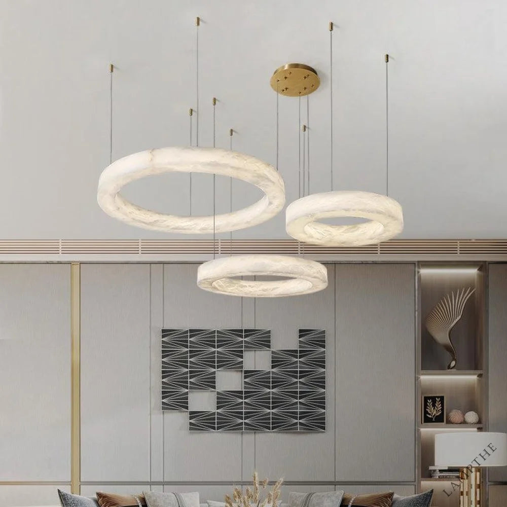 Alabaster Merika Round Chandelier