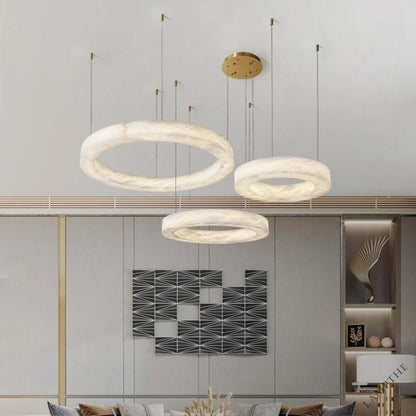 Alabaster Merika Round Chandelier