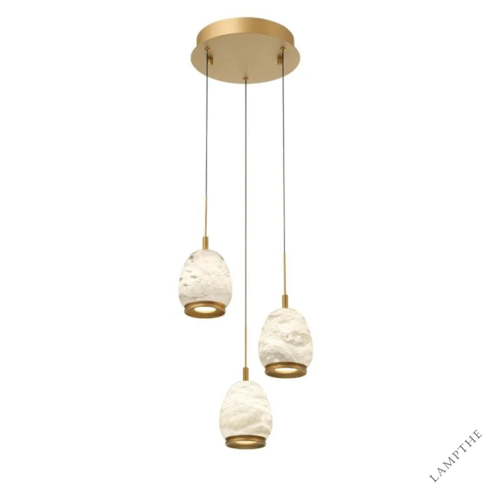 Alabaster Round LED Pendant