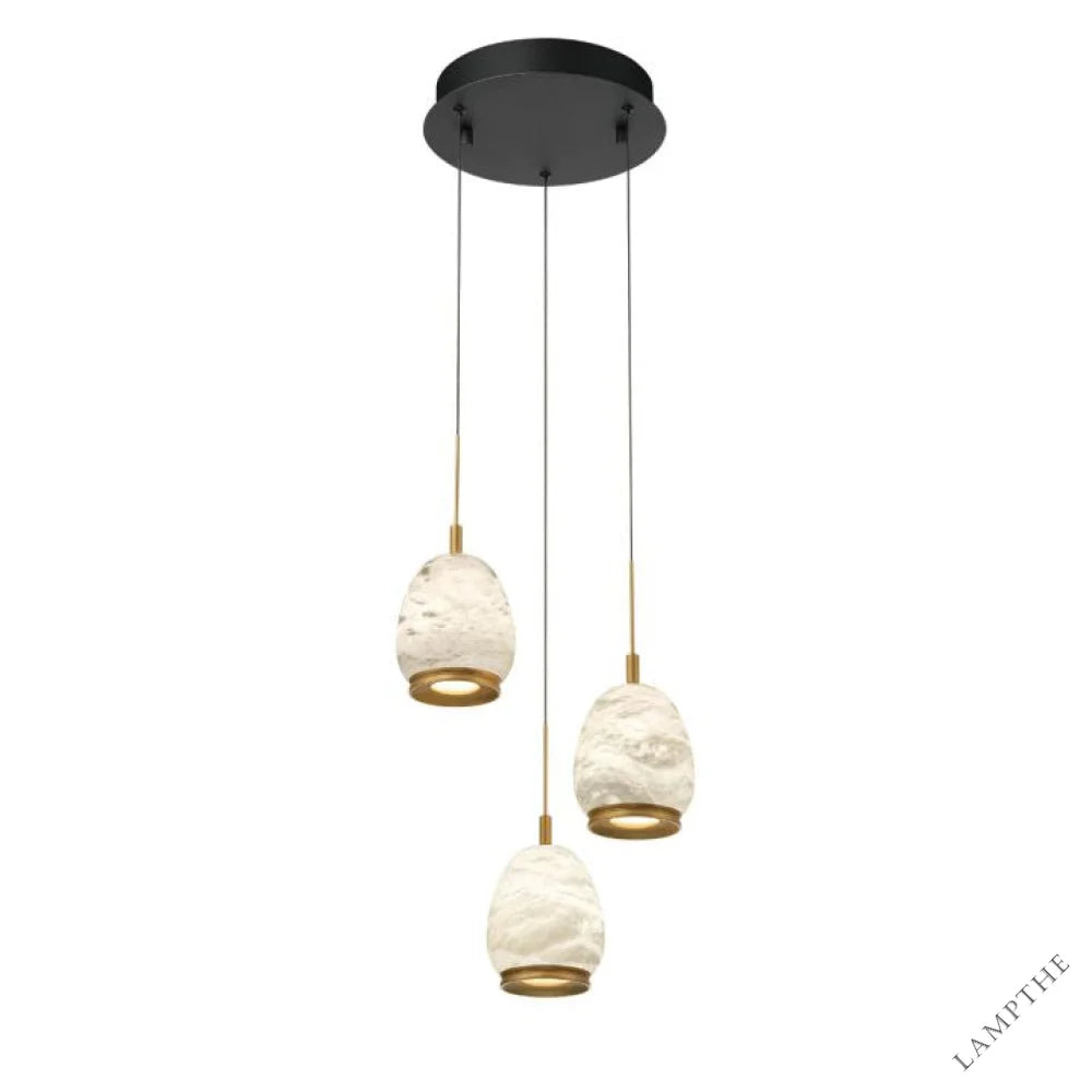 Alabaster Round LED Pendant