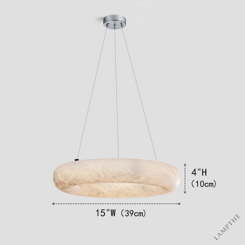 Alabaster Round Ring Living Room Chandelier