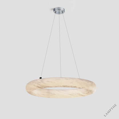 Alabaster Round Ring Living Room Chandelier