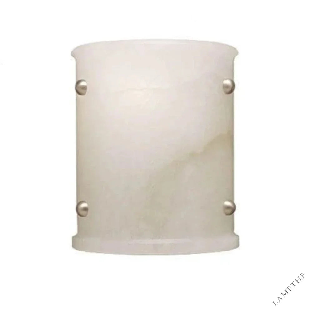 Alabaster Semi-Cylindrical Wall Sconce