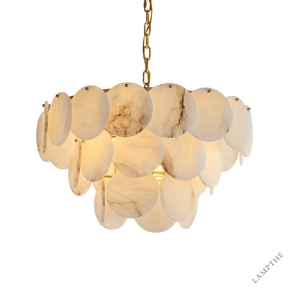 Alabaster Shell Brass Chandelier with 2/3/4/5/6 layer