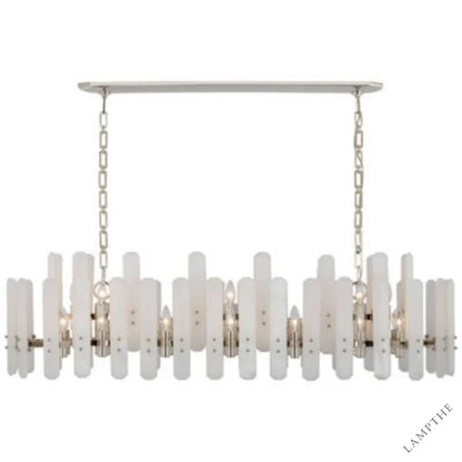 Alabaster Shield Large Linear Chandelier