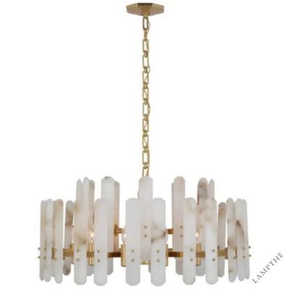 Alabaster Shield Large Pendant 18 Lights Chandelier