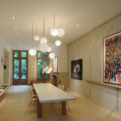 Alabaster Sphere Group Pendant Chandelier,Multi Pendant Light