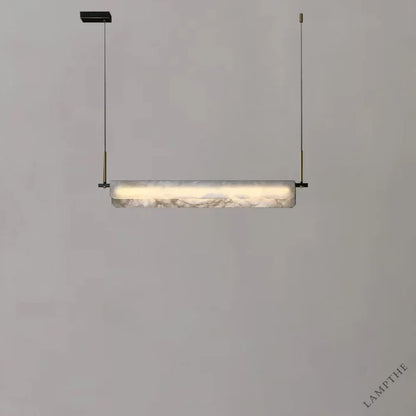 Alabaster Studio Chandelier Over Dining Table