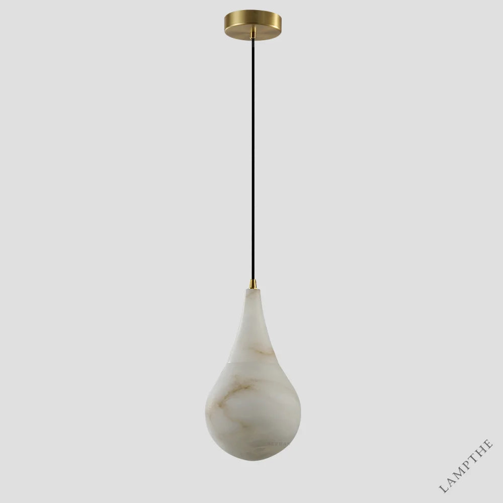 Alabaster Teardrop Single Pendant