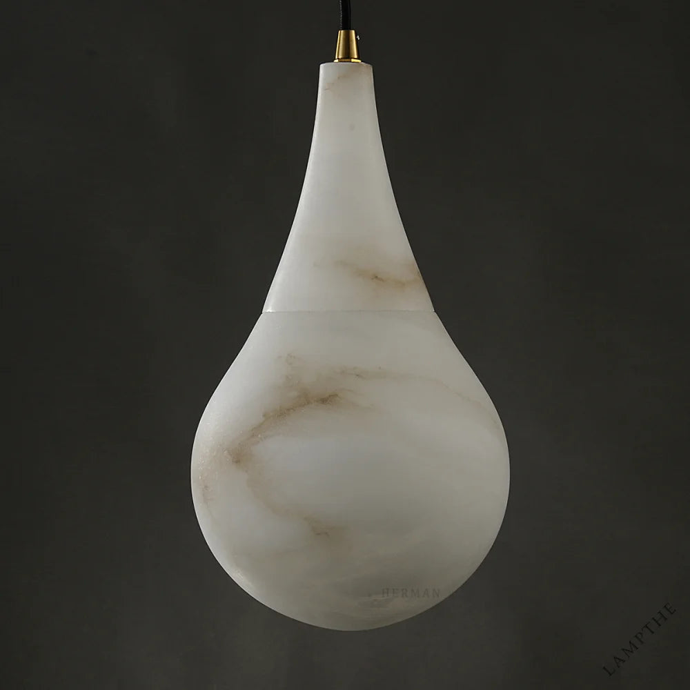 Alabaster Teardrop Single Pendant