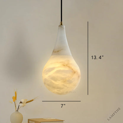 Alabaster Teardrop Single Pendant