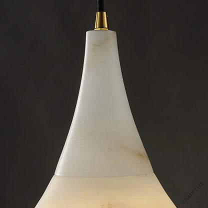 Alabaster Teardrop Single Pendant
