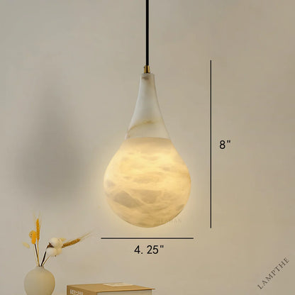 Alabaster Teardrop Single Pendant