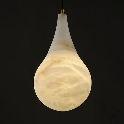 Alabaster Teardrop Single Pendant