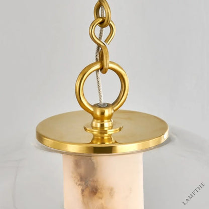 Alabaster Tube Glass Globe Pendant - jchandelier