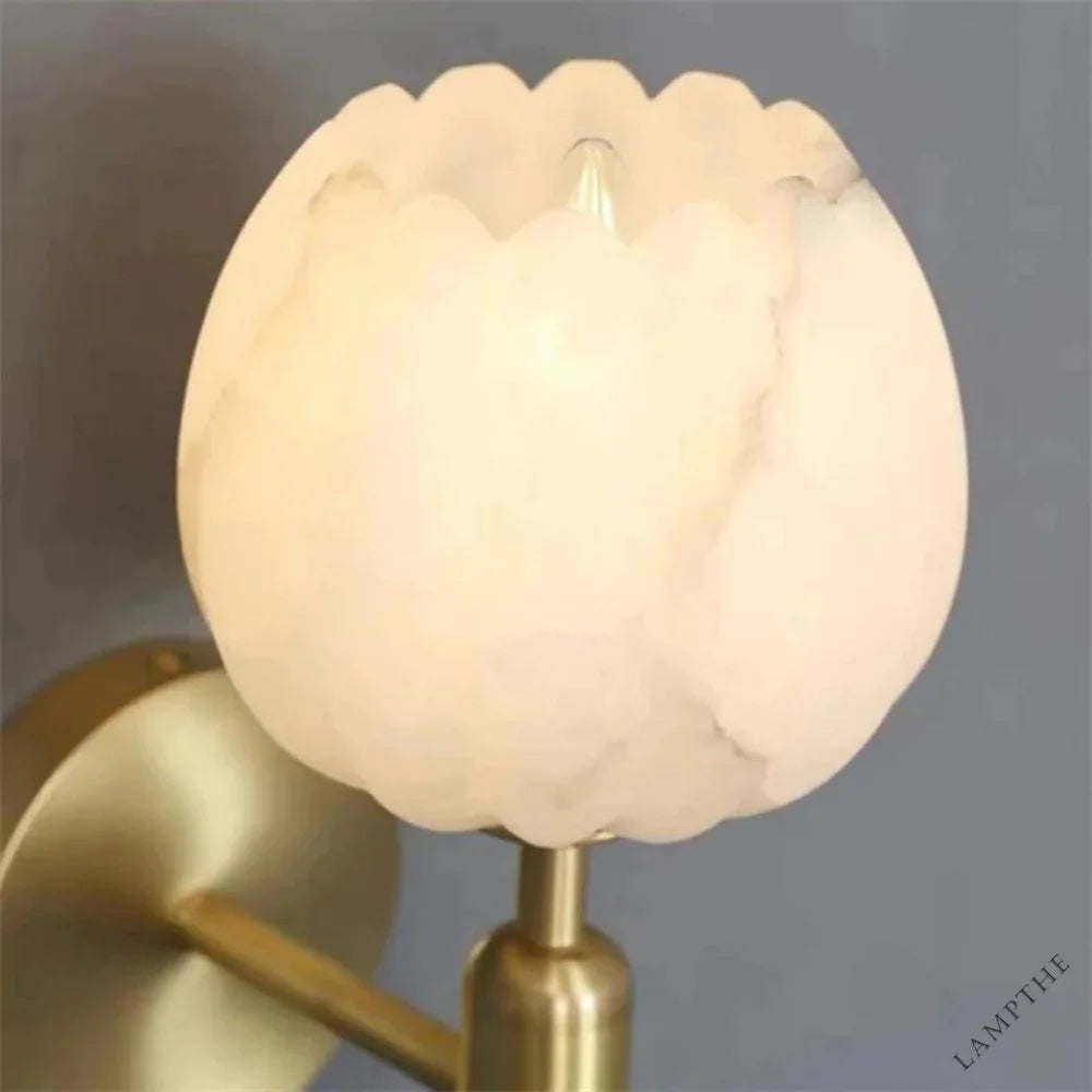 Alabaster Wall Sconce For Bedroom