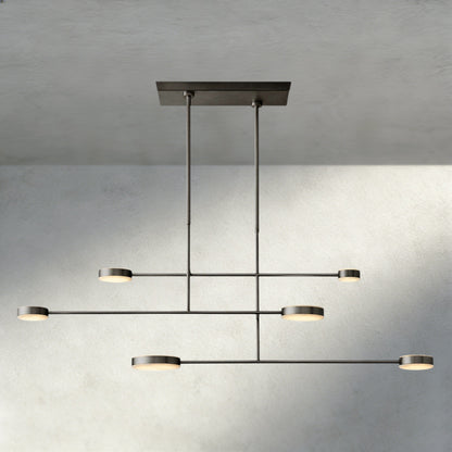 72" / Bronze Alexander Linear Chandelier
