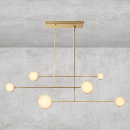 54" / Brass Alexander Linear Chandelier