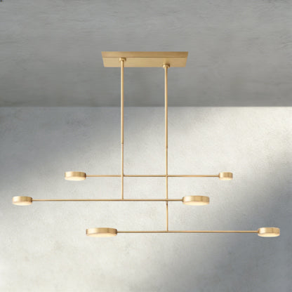 72" / Brass Alexander Linear Chandelier