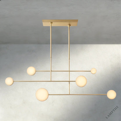 54" / Brass Alexander Linear Chandelier