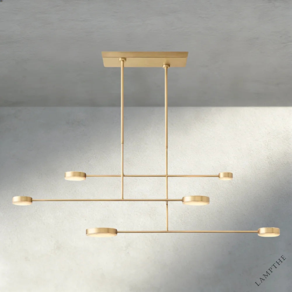 72" / Brass Alexander Linear Chandelier
