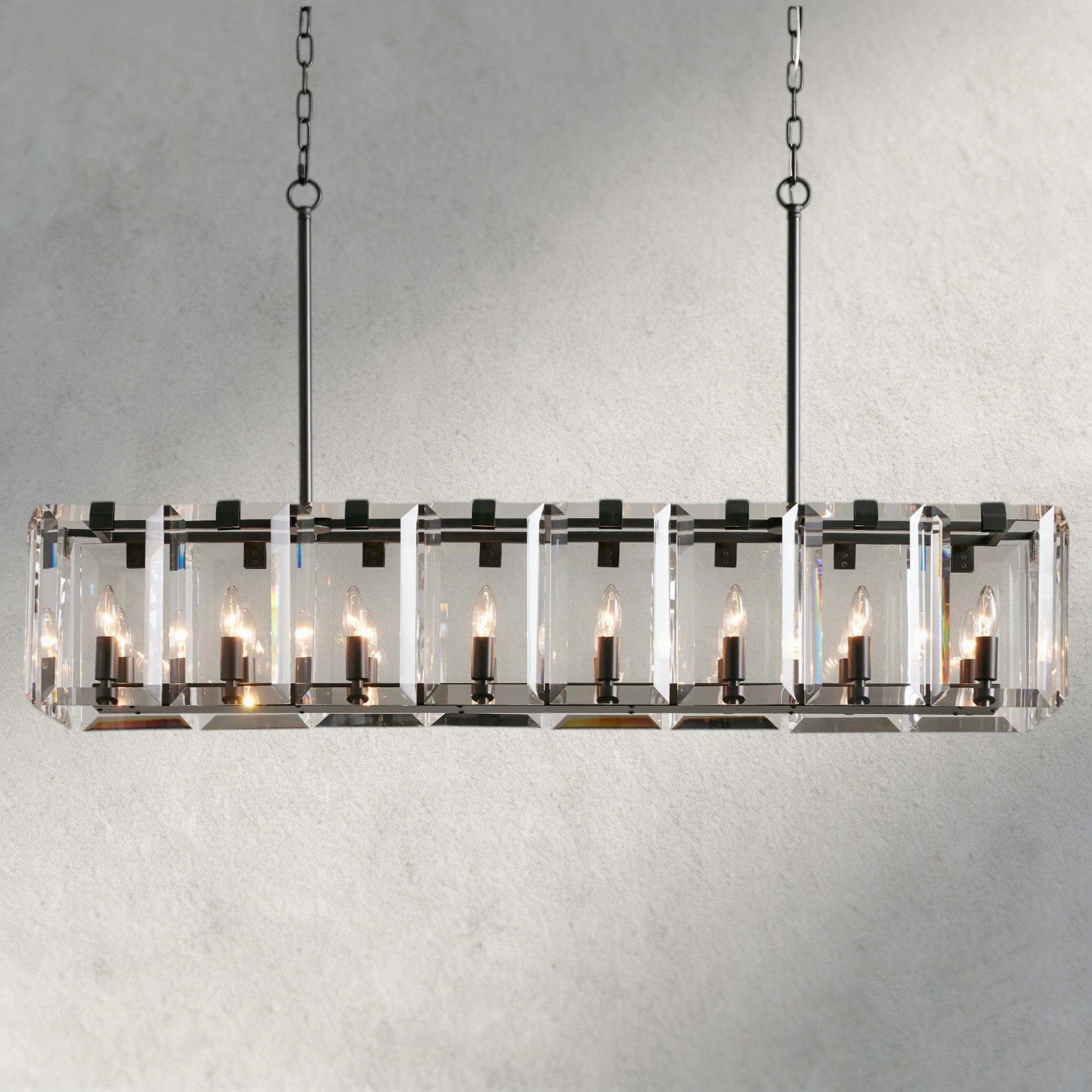 53" / Bronze Amaya Rectangular Chandelier 40", 53"