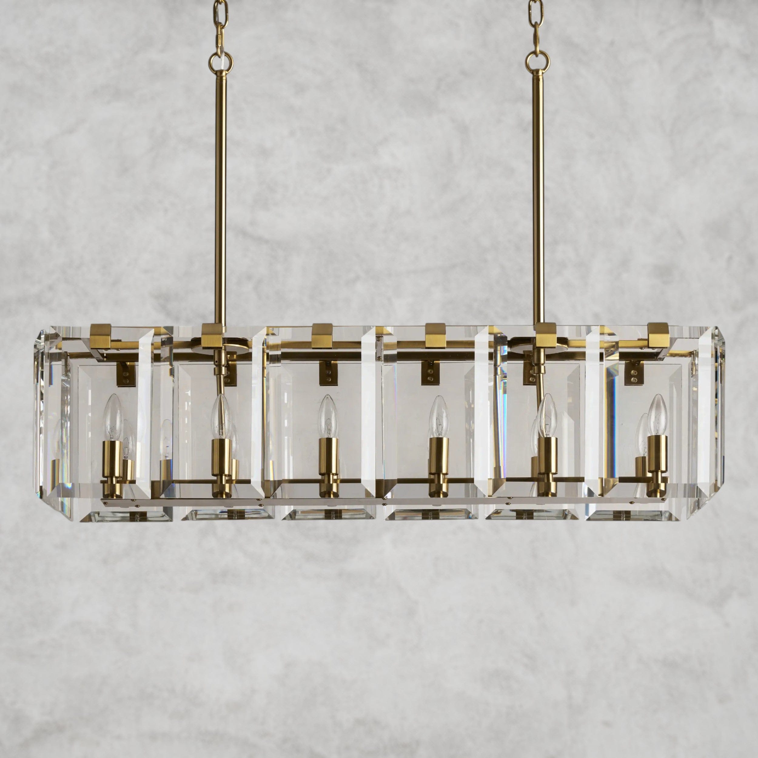 Amaya Rectangular Chandelier 40", 53"