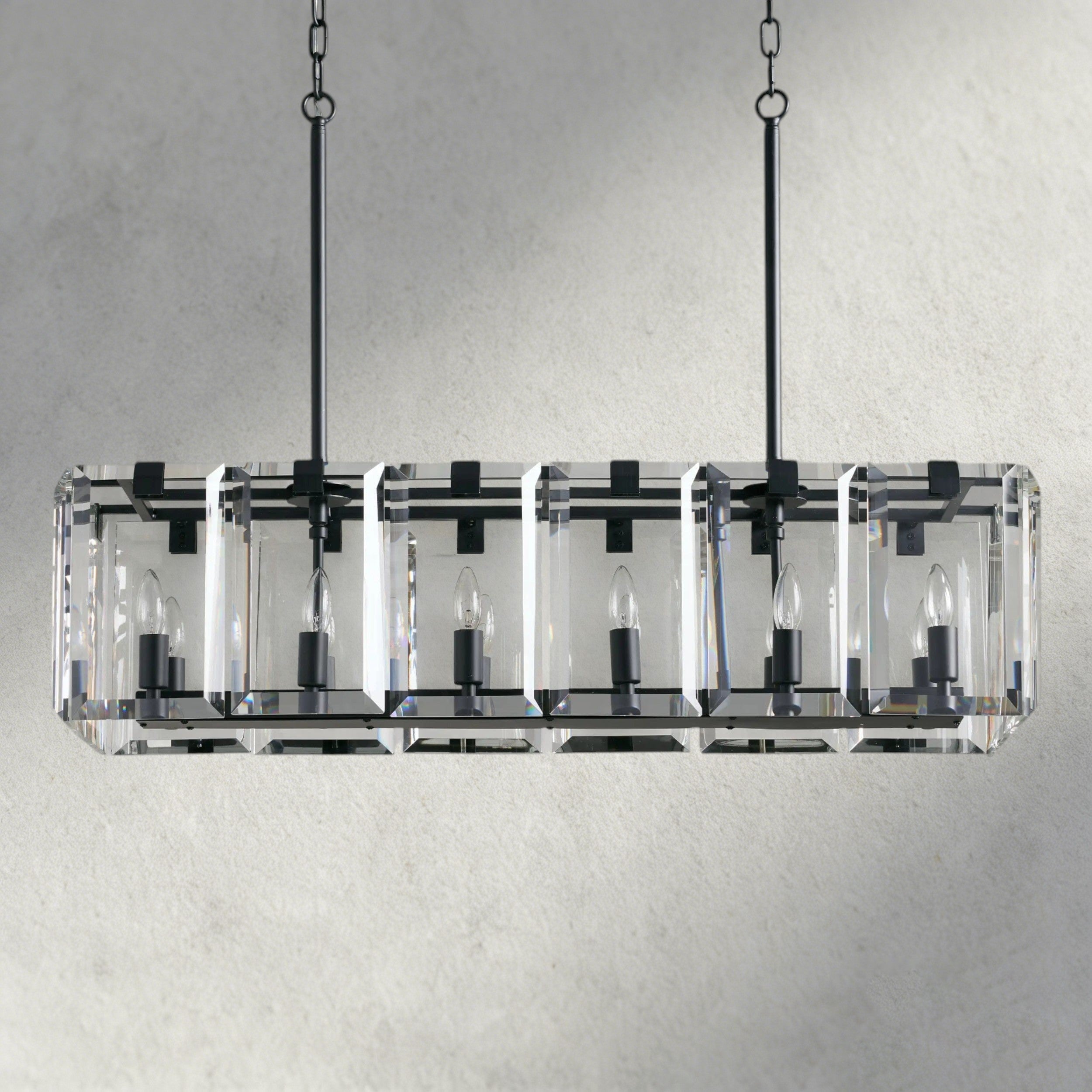 Amaya Rectangular Chandelier 40", 53"