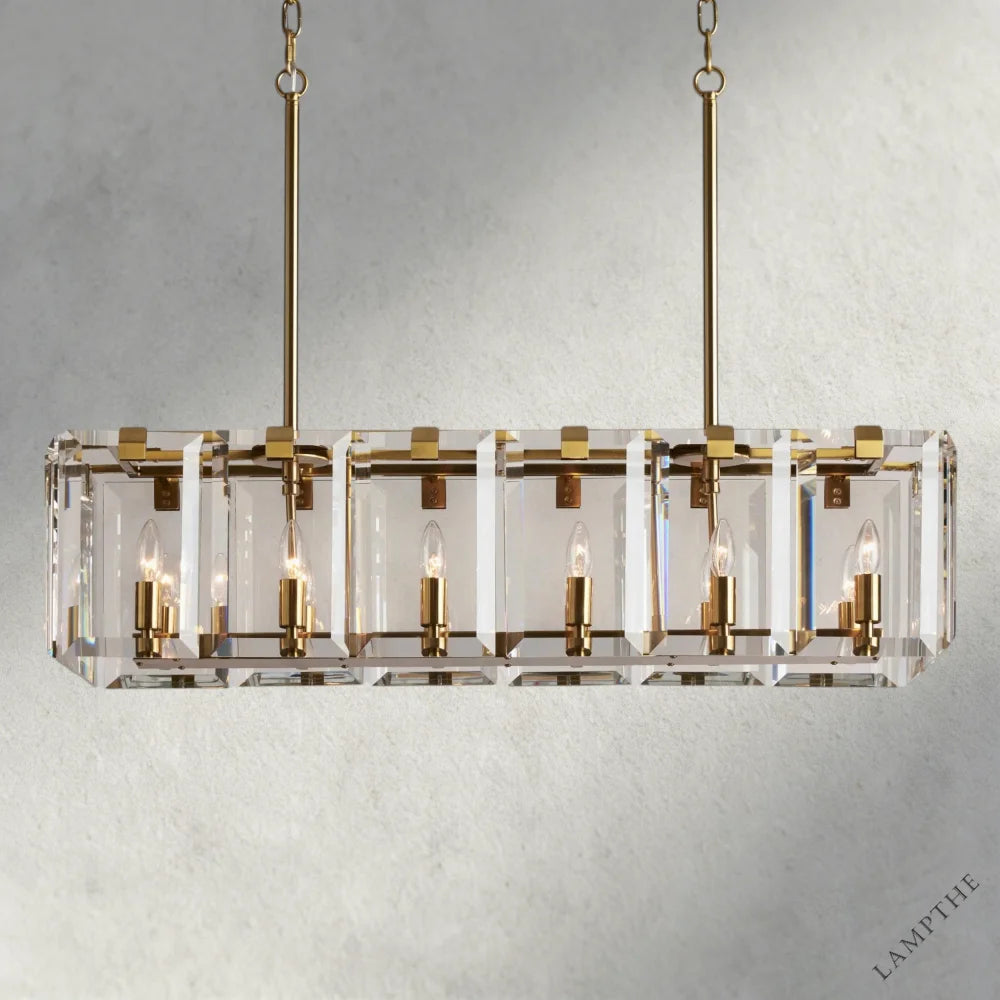 40" / Brass Amaya Rectangular Chandelier 40", 53"