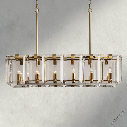 40" / Brass Amaya Rectangular Chandelier 40", 53"