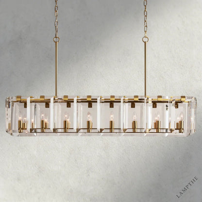 53" / Brass Amaya Rectangular Chandelier 40", 53"