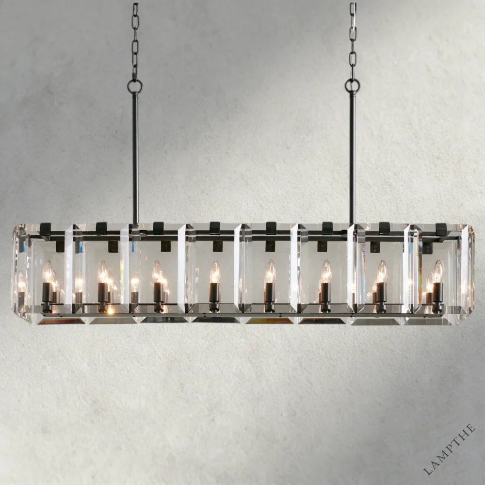 53" / Bronze Amaya Rectangular Chandelier 40", 53"