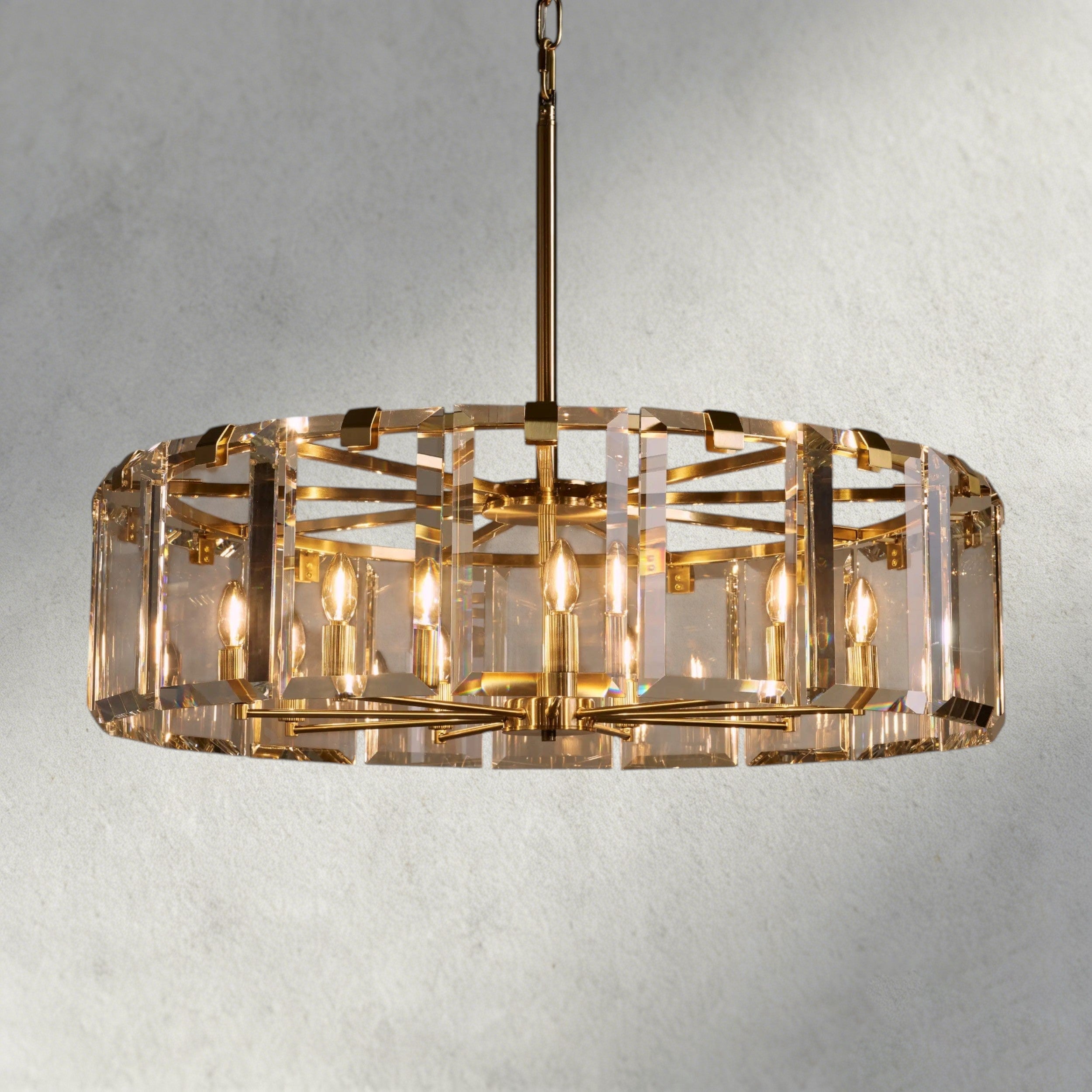 38" / Brass Amaya Round Chandelier 21.5", 30", 38", 48"
