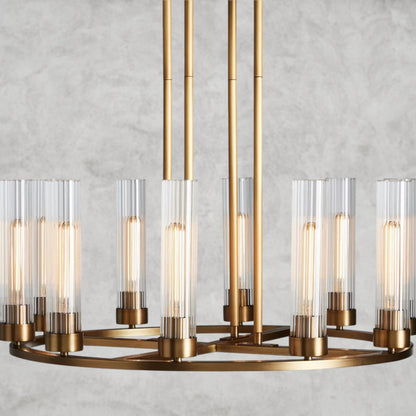 Brass Andreas 10-Light Round Chandelier