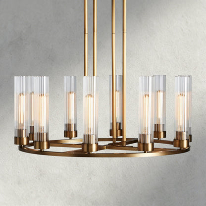 Brass Andreas 10-Light Round Chandelier