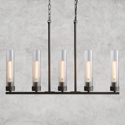 Bronze Andreas 5-Light Linear Chandelier
