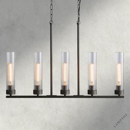 Bronze Andreas 5-Light Linear Chandelier
