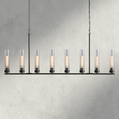 8 Light / Bronze Andreas Linear Chandelier