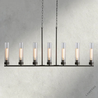 7 Light / Bronze Andreas Linear Chandelier