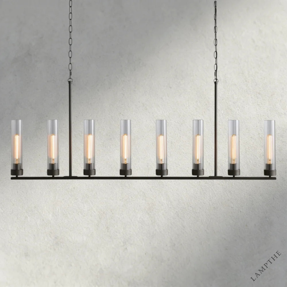 8 Light / Bronze Andreas Linear Chandelier