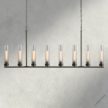 8 Light / Bronze Andreas Linear Chandelier